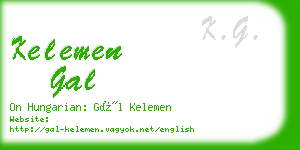 kelemen gal business card